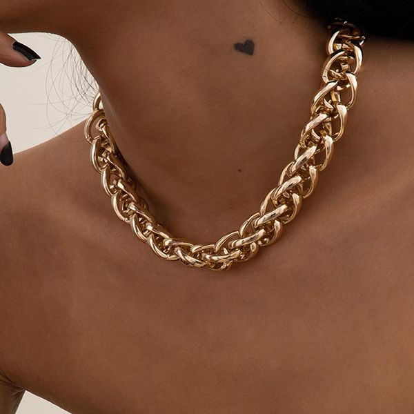 chokers nanny vintage weave twisted thick chain necklace women's cool hip hop punk jewelry short aluminum, Golden;silver
chokers nanny vintage weave twisted thick chain necklace women's cool hip hop punk jewelry short aluminum, Golden;silver