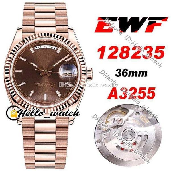 watches men luxury brand ewf date 36mm a3255 automatic mens watch 128235 brown dial stick markers rose gold steel bracelet hwrx with warrant, Slivery;brown
watches men luxury brand ewf date 36mm a3255 automatic mens watch 128235 brown dial stick markers rose gold steel bracelet hwrx with warrant, Slivery;brown