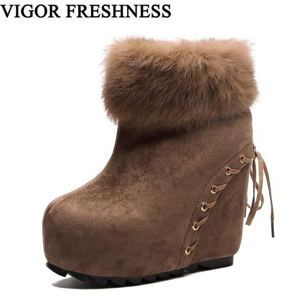 boots vigor freshness woman shoes winter ankle 11cm heels platform autumn wedges warm wy575, Black
boots vigor freshness woman shoes winter ankle 11cm heels platform autumn wedges warm wy575, Black