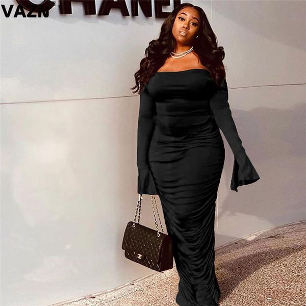 casual dresses vazn 2021 autumn list club young solid elegant strapless full sleeve women thin maxi dress, Black;gray
casual dresses vazn 2021 autumn list club young solid elegant strapless full sleeve women thin maxi dress, Black;gray