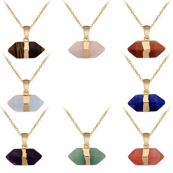 pendant necklaces natural stone hexagonal column crystal fashion statement choker necklace bohemian women jewelry, Silver
pendant necklaces natural stone hexagonal column crystal fashion statement choker necklace bohemian women jewelry, Silver