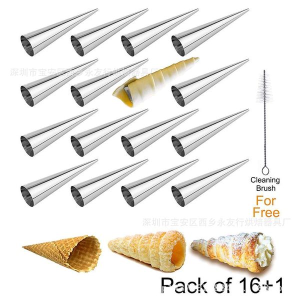 baking & pastry tools 16 ice cream crispy molds stainless steel flared cone-shaped croissant tool
baking & pastry tools 16 ice cream crispy molds stainless steel flared cone-shaped croissant tool