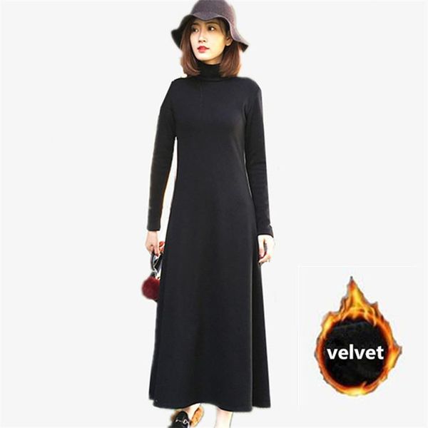 casual dresses winter dress 2021 women turtleneck long maxi ladies thickening velvet plus size -8xl autunm vestidos, Black;gray
casual dresses winter dress 2021 women turtleneck long maxi ladies thickening velvet plus size -8xl autunm vestidos, Black;gray