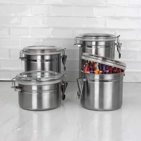 1pc stainless steel storage container bottle sugar coffee beans canister for kitchen container box storage bottle 4 sizes
1pc stainless steel storage container bottle sugar coffee beans canister for kitchen container box storage bottle 4 sizes