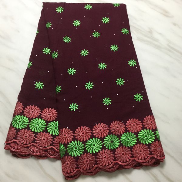 5 yards/pc nice looking flower embroidery african wine cotton fabric swiss voile lace for party pl11404a, Black;white
5 yards/pc nice looking flower embroidery african wine cotton fabric swiss voile lace for party pl11404a, Black;white