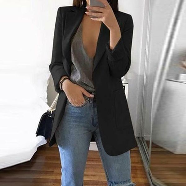 women's jackets hirigin 2021 women elegant fashion jacket coat slim casual business suit office ladies outwear long sleeve for female, Black;brown
women's jackets hirigin 2021 women elegant fashion jacket coat slim casual business suit office ladies outwear long sleeve for female, Black;brown