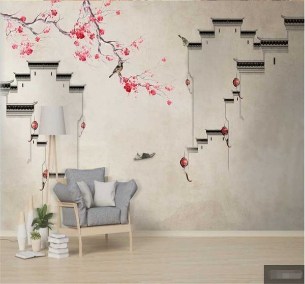 customized 3d wallpaper new chinese plum blossom bird boat artistic conception scenery background wall covering
customized 3d wallpaper new chinese plum blossom bird boat artistic conception scenery background wall covering
