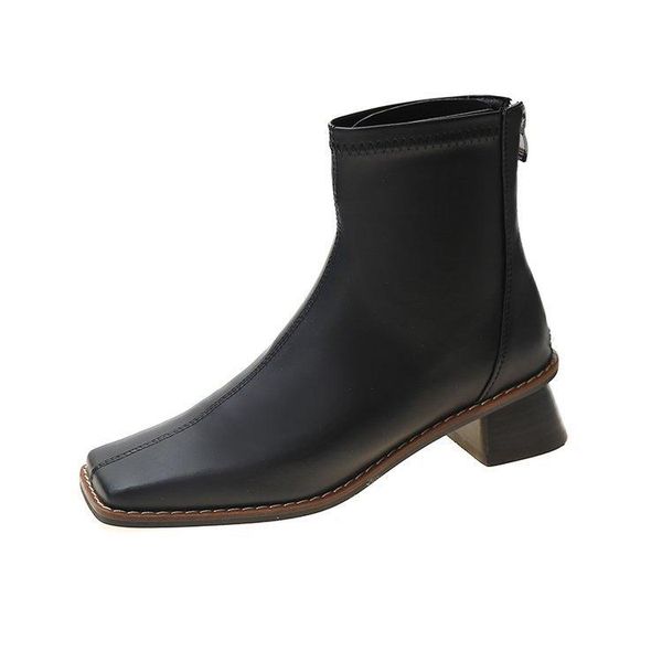 boots ankle for women square toe fashion shoes plush warm winter short zipper heels comfortable lady, Black
boots ankle for women square toe fashion shoes plush warm winter short zipper heels comfortable lady, Black