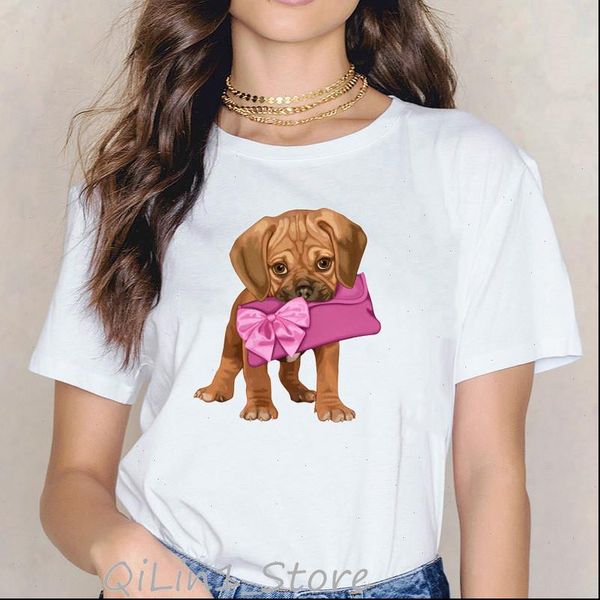 pug puppy with pink bag dog animal printed t shirt women funny vogue t shirt femme harajuku shirt kawaii clothes tshirt female, White
pug puppy with pink bag dog animal printed t shirt women funny vogue t shirt femme harajuku shirt kawaii clothes tshirt female, White