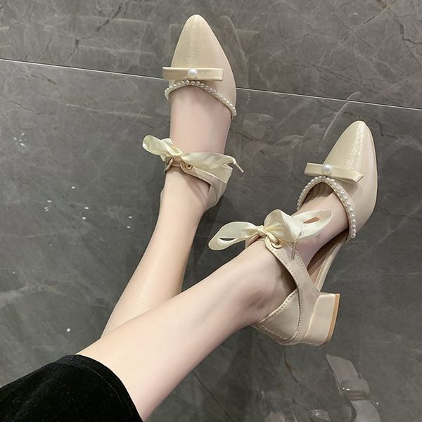 fashion pearl square heel pumps women elegant pointed toe ankle strap shoes woman comfy satin string bead wedding shoesdress shoes, Black
fashion pearl square heel pumps women elegant pointed toe ankle strap shoes woman comfy satin string bead wedding shoesdress shoes, Black