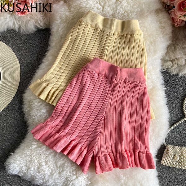 kusahiki ruffle high waist knitted women shorts summer ice silk bottoms causal sweet wide leg short feminimos 6g254 210602, White;black
kusahiki ruffle high waist knitted women shorts summer ice silk bottoms causal sweet wide leg short feminimos 6g254 210602, White;black