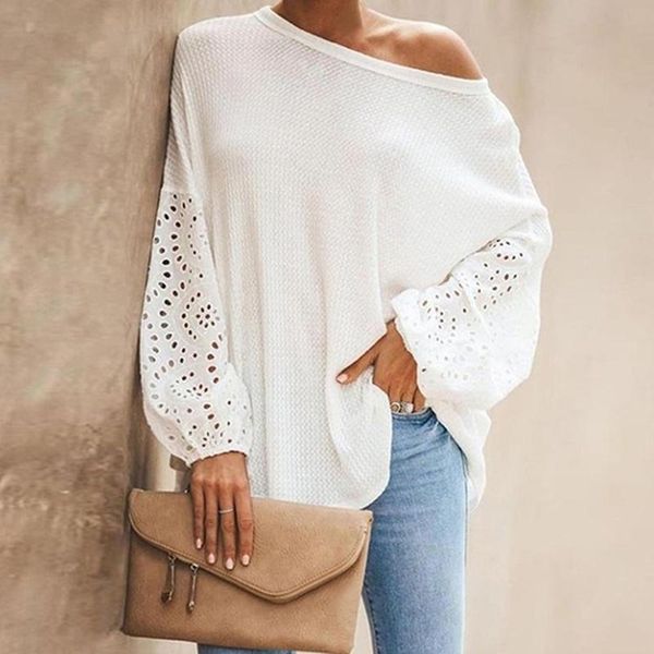 blouse shirt women fashion knitting slash neck lantern sleeve female blouses autumn hollow out white full casual solid
blouse shirt women fashion knitting slash neck lantern sleeve female blouses autumn hollow out white full casual solid