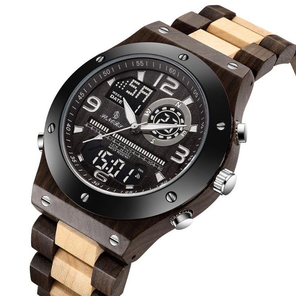 wristwatches men's watches fashion waterproof design ebony bamboo wooden band dual display led mens watch relogio masculino, Slivery;brown
wristwatches men's watches fashion waterproof design ebony bamboo wooden band dual display led mens watch relogio masculino, Slivery;brown