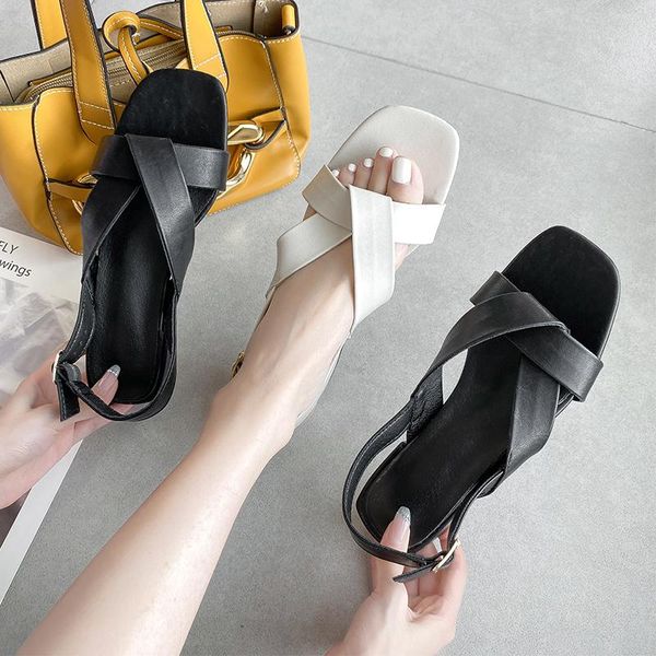 sandals all-match low woman leather suit female beige cross summer heels shoes lady 2021 soft low-heeled fashion comfort flat bl, Black
sandals all-match low woman leather suit female beige cross summer heels shoes lady 2021 soft low-heeled fashion comfort flat bl, Black