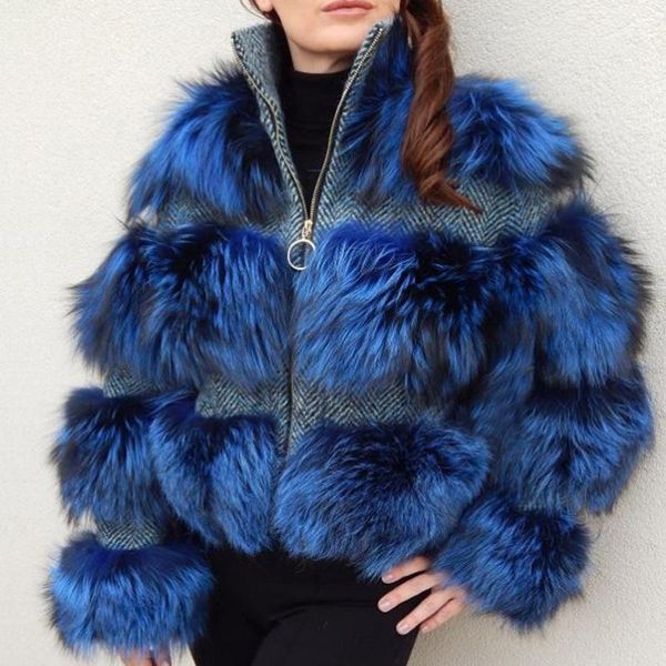 women's fur & faux royal beauty raccoon coat fashion stitching women real jacket warm casual overcoat, Black
women's fur & faux royal beauty raccoon coat fashion stitching women real jacket warm casual overcoat, Black