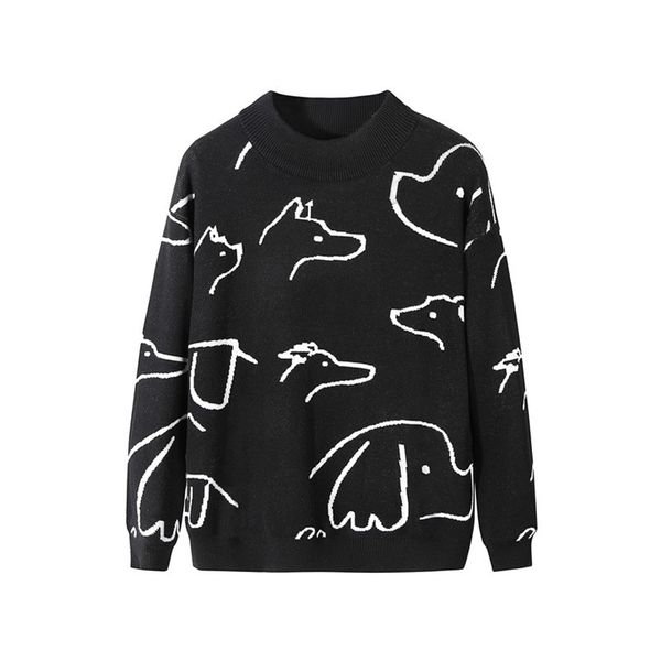 sweater men clothing autumn pullover pull homme sweater coat embroidery cartoon dog knitted sweater pullovers clothes for men 201022, White;black
sweater men clothing autumn pullover pull homme sweater coat embroidery cartoon dog knitted sweater pullovers clothes for men 201022, White;black