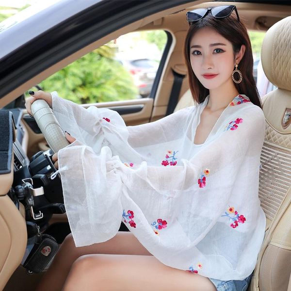 scarves summer cycling driving sunscreen shirt shawl with embroidered chiffon scarf wholesale hair, Blue;gray
scarves summer cycling driving sunscreen shirt shawl with embroidered chiffon scarf wholesale hair, Blue;gray