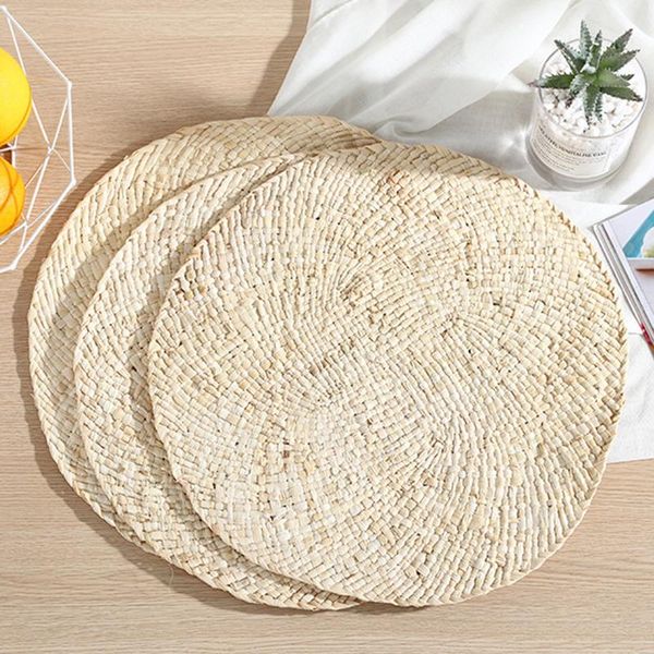 mats & pads natural corn husk placemats hand-woven thick thermals insulation pad round western food cups and plates bowl
mats & pads natural corn husk placemats hand-woven thick thermals insulation pad round western food cups and plates bowl