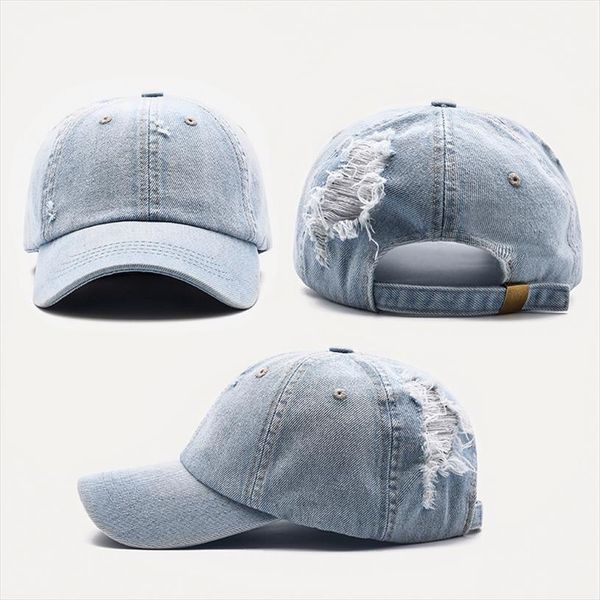 women man summer autumn fashion worn denim cap outdoor leisure visor hat trend hole baseball caps hip hop sport hats, Blue;gray
women man summer autumn fashion worn denim cap outdoor leisure visor hat trend hole baseball caps hip hop sport hats, Blue;gray