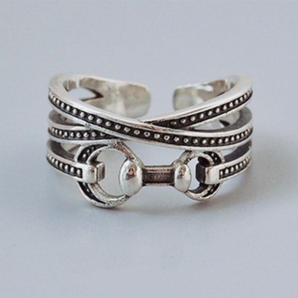 cluster rings 925 sterling silver hollow mutil layer lock thai ring temperament opening jewelry for women men s-r562, Golden;silver
cluster rings 925 sterling silver hollow mutil layer lock thai ring temperament opening jewelry for women men s-r562, Golden;silver