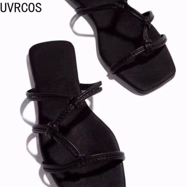 casual summer women's slippers fashion wild personality stitching upper trend simple home women's slippers, Black
casual summer women's slippers fashion wild personality stitching upper trend simple home women's slippers, Black
