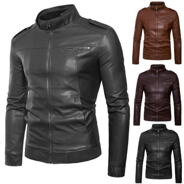 men spring autumn winter zipper casual formal pu leather jacket coat motorcycle biker outwear plus size, Black;brown
men spring autumn winter zipper casual formal pu leather jacket coat motorcycle biker outwear plus size, Black;brown