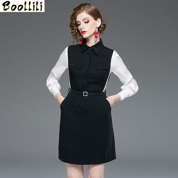 casual dresses boollili vintage office mini dress women clothes 2021 spring autumn long sleeve black ladies with belt vestidos, Black;gray
casual dresses boollili vintage office mini dress women clothes 2021 spring autumn long sleeve black ladies with belt vestidos, Black;gray
