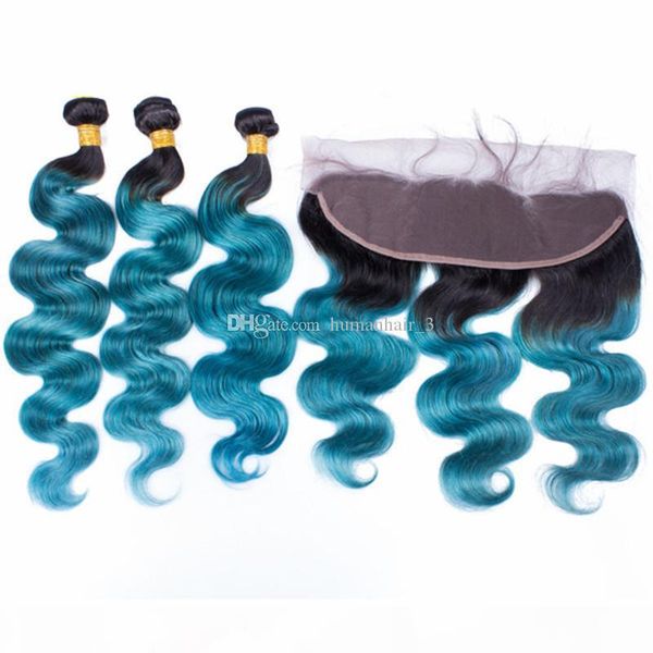#1b blue ombre ear to ear 13x4 lace frontal closure with bundles malaysian virgin human hair body wave lace frontal with baby hair, Black;brown
#1b blue ombre ear to ear 13x4 lace frontal closure with bundles malaysian virgin human hair body wave lace frontal with baby hair, Black;brown