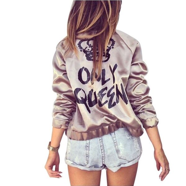 bomber jacket women basic coats female spring autumn khaki long sleeve letter pattern jaqueta feminina chaquetas outerwear, Black;brown
bomber jacket women basic coats female spring autumn khaki long sleeve letter pattern jaqueta feminina chaquetas outerwear, Black;brown