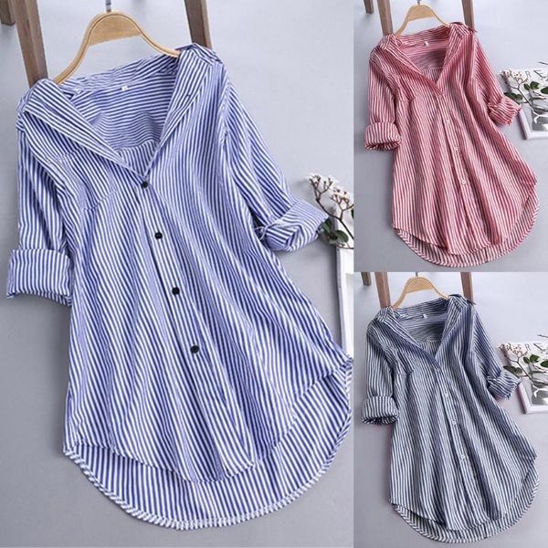 jaycosin womens and blouses long sleeve woman shirts button up pullover cotton striped plus size tunic blouse 19july26, White
jaycosin womens and blouses long sleeve woman shirts button up pullover cotton striped plus size tunic blouse 19july26, White