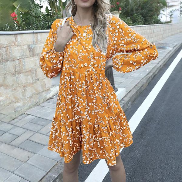 casual dresses floral print o-neck long-sleeved pleated ruffled patchwork dress women summer loose beach holiday, Black;gray
casual dresses floral print o-neck long-sleeved pleated ruffled patchwork dress women summer loose beach holiday, Black;gray