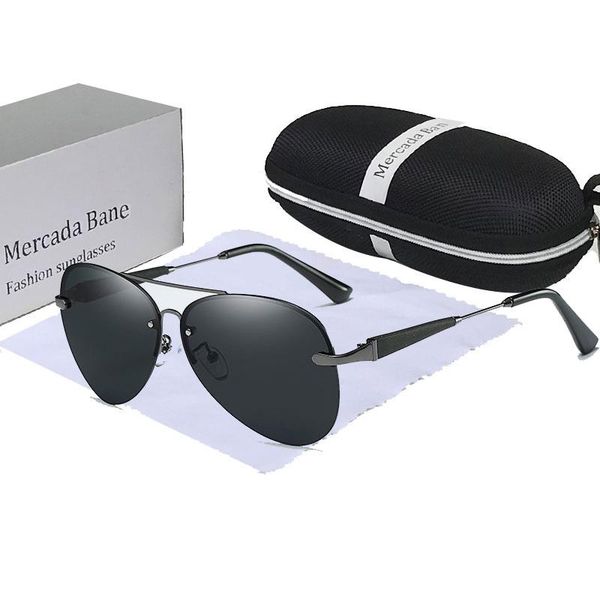 sunglasses uv400 polarized glasses men's driving brand designer metal frameless retro style 2021, White;black
sunglasses uv400 polarized glasses men's driving brand designer metal frameless retro style 2021, White;black