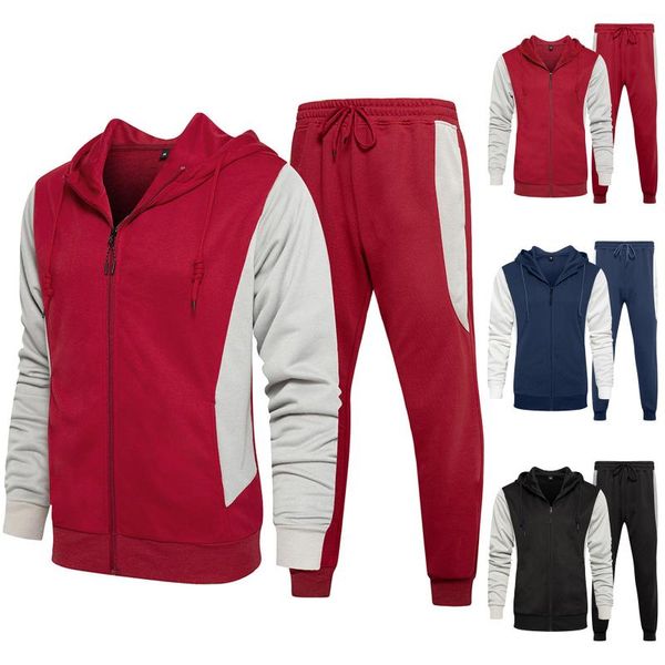 men's tracksuits 2021 men’s autumn 2-piece hooded patchwork long sleeve blouse & pants sets daily fashionable des, Gray
men's tracksuits 2021 men’s autumn 2-piece hooded patchwork long sleeve blouse & pants sets daily fashionable des, Gray