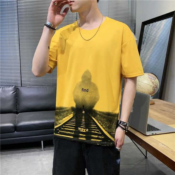 men's t-shirts summer clothing short-sleeved t-shirt round neck loose trend printing ice silk comfortable casual, White;black
men's t-shirts summer clothing short-sleeved t-shirt round neck loose trend printing ice silk comfortable casual, White;black