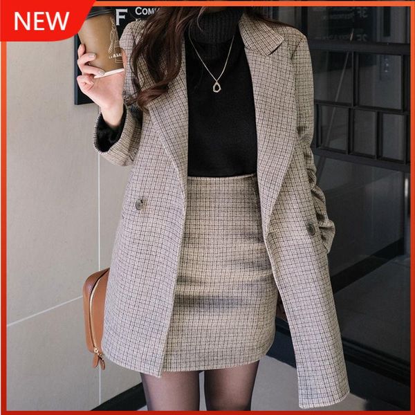 women's jackets suits skirt elegant jacket cotton padded retro houndstooth windbreaker two-piece set autumn thick plaid tweed coat fema, Black;brown
women's jackets suits skirt elegant jacket cotton padded retro houndstooth windbreaker two-piece set autumn thick plaid tweed coat fema, Black;brown