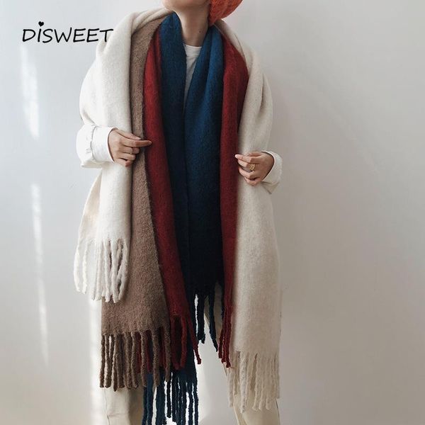 scarves korean thick mohair scarf woman fashion fringed warm winter women's simple solid color high-quality shawl ladies 2021, Blue;gray
scarves korean thick mohair scarf woman fashion fringed warm winter women's simple solid color high-quality shawl ladies 2021, Blue;gray