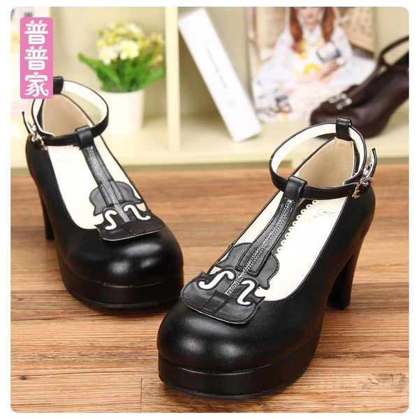boots princess sweet shoes original round heal violin students soft sister lolita high-heeled pu8460, Black
boots princess sweet shoes original round heal violin students soft sister lolita high-heeled pu8460, Black
