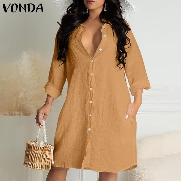 casual dresses vonda women short dress 2021 lapel collar button up cotton bohemian party vestidos femme long sleeve sundress, Black;gray
casual dresses vonda women short dress 2021 lapel collar button up cotton bohemian party vestidos femme long sleeve sundress, Black;gray