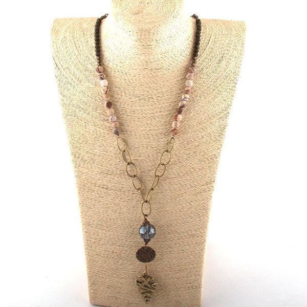 pendant necklaces fashion jewelry natural stone & glass crystal long chain boll metal arrowhead for women ethnic necklace, Silver
pendant necklaces fashion jewelry natural stone & glass crystal long chain boll metal arrowhead for women ethnic necklace, Silver