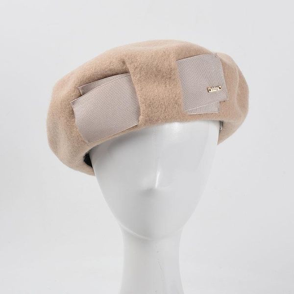 berets bonnets for women designer hat children korean fashion bow wool beret temperament modeling retro painter cap barrette hats, Blue;gray
berets bonnets for women designer hat children korean fashion bow wool beret temperament modeling retro painter cap barrette hats, Blue;gray