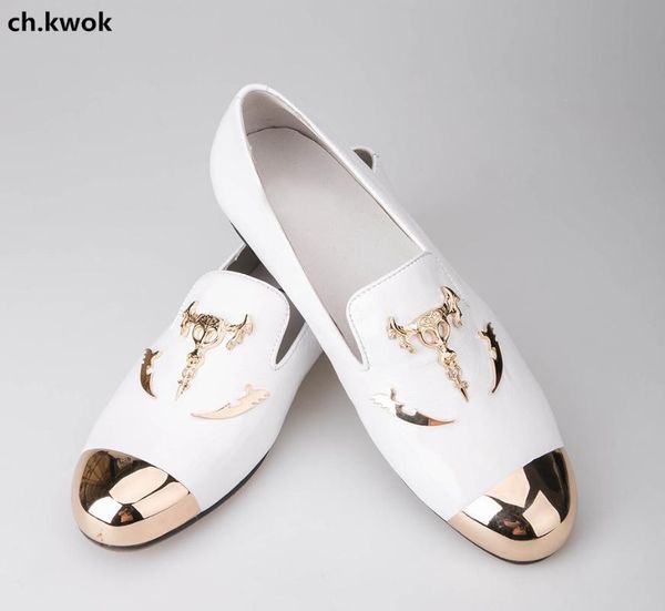 dress shoes ch.kwok metal toe and skull buckle men patent leather casual party wedding loafers men's flats oxfords 46, Black
dress shoes ch.kwok metal toe and skull buckle men patent leather casual party wedding loafers men's flats oxfords 46, Black