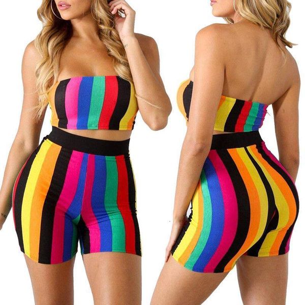 fashion womens summer clothes sets 2 piece outfits bodycon stripe print strapless tube crop and high waist shorts, Gray
fashion womens summer clothes sets 2 piece outfits bodycon stripe print strapless tube crop and high waist shorts, Gray