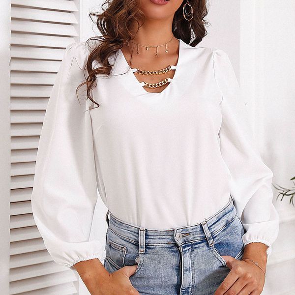2021 new western style blouse spring summer fashion temperament casual chiffon chain v-neck solid color lantern sleeve 9hjj, Black;white
2021 new western style blouse spring summer fashion temperament casual chiffon chain v-neck solid color lantern sleeve 9hjj, Black;white