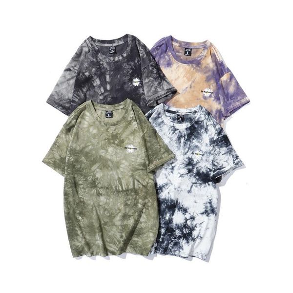 men's casual shirts little daisy flower summer fashion brand street gradual tie dye short sleeve t-shirt hip hop loose top, White;black
men's casual shirts little daisy flower summer fashion brand street gradual tie dye short sleeve t-shirt hip hop loose top, White;black