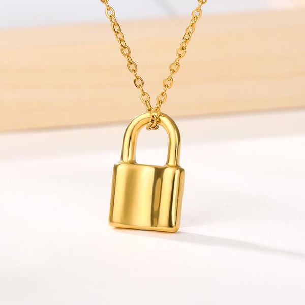 pendant necklaces punk gold chain lock necklace for women men padlock 2021 statement gothic cool collier femme fashion jewelry, Silver
pendant necklaces punk gold chain lock necklace for women men padlock 2021 statement gothic cool collier femme fashion jewelry, Silver