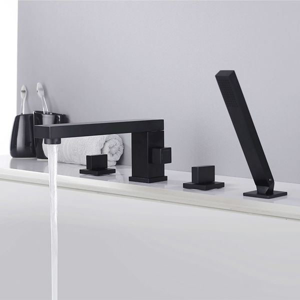 bathtub faucets brass black/chrome/brush gold bathroom shower set deck mount faucet & cold taps xv6p
bathtub faucets brass black/chrome/brush gold bathroom shower set deck mount faucet & cold taps xv6p