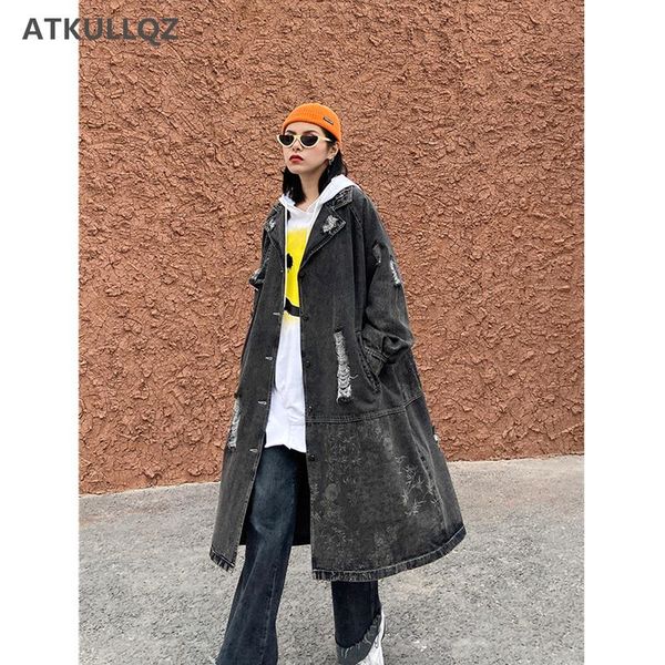 women's jackets pattern hole denim jacket tide female mid-length wild tooling large size retro windbreaker brand women, Black;brown
women's jackets pattern hole denim jacket tide female mid-length wild tooling large size retro windbreaker brand women, Black;brown
