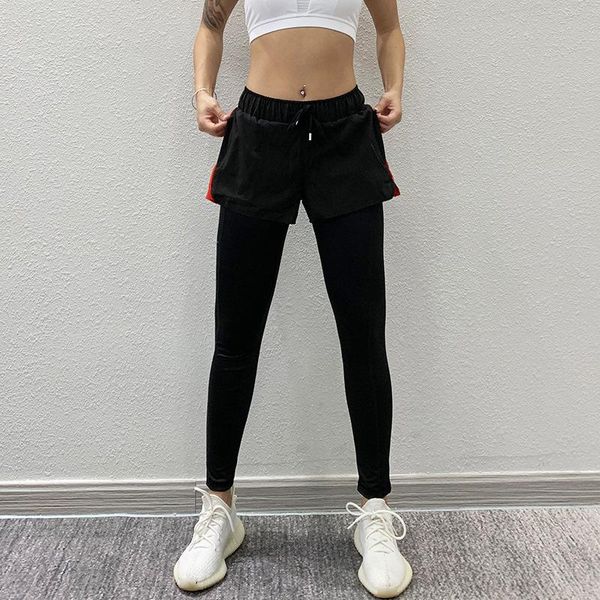 yoga outfits women's fake two-piece sports fitness trousers running quick-dry pants moisture wicking lower apron capri-pants, White;red
yoga outfits women's fake two-piece sports fitness trousers running quick-dry pants moisture wicking lower apron capri-pants, White;red