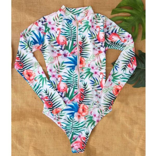 female print zipper one piece swimsuit closed long sleeve swimwear sports surfing women's swimming bathing suit beach bather
female print zipper one piece swimsuit closed long sleeve swimwear sports surfing women's swimming bathing suit beach bather