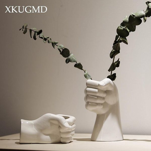 hands-shaped ceramic vase white fist flower arrangement container deskpotted decoration home decoration accessories
hands-shaped ceramic vase white fist flower arrangement container deskpotted decoration home decoration accessories